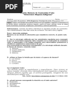 5° Año - Historia - Prueba - Relaciones Hispano - Indigenas