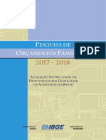 POF 2018 - Aquisicao Domiciliar de Alimentos No Brasil