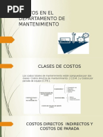 Costos Del Dpto de Manto