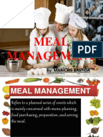 Meal Management: By: Maricris Bastida