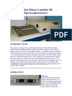 Espectofotometro Perkin Elmer Lamdad 3B