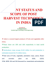 Present Status and Scope of Post Harvest Technoogy in India: Scientist (Agril. Processing & Food Engineering)