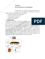 Paper 12: Membrane Biophysics Module 1: Components and Architecture of Cell Membrane