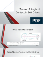 Lec 08, Tension & Angle of Contact in Belt Drives