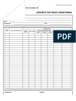 PMCM Form-021 Concrete Test Result Monitoring