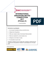 International Singapore Maths Competition 2017 (Primary 3) : Instructions To Participants