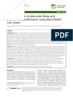 Characterization of Pilot-Scale Dilute Acid Pretreatment Performance Using Deacetylated Corn Stover