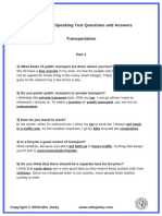 IELTS-Style Speaking Test Questions and Answers