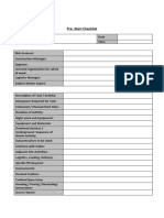 Checklist Welding