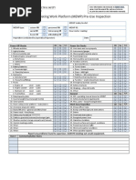 Mobile Elevating Work Platform (MEWP) Pre-Use Inspection: Power Off Checks Power On Checks