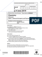 Tuesday 4 June 2019: Chemistry