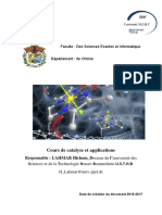 Cours DR LHAHMAR HICHAM Catalyse Et Application M2 Chimie Des Matériaux