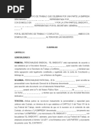 Contrato Colectivo de Trabajo Que Celebran Por Una Parte La Empresa Denominada