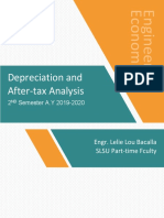 Depreciation and After-Tax Analysis: Engr. Lelie Lou Bacalla SLSU Part-Time Fculty