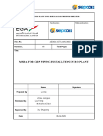 Msra For GRP Piping Installtion in Ro Plant: AE004-S3TU-MS-0002