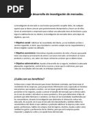 Proceso de Desarrollo de Investigación de Mercados