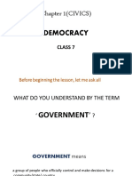 Chapter 1 (CIVICS) : Democracy