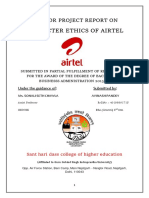 Character Ethics of Airtel: A Minor Project Report On