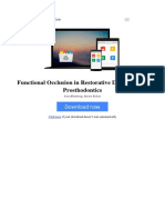 Functional Occlusion in Restorative Dentistry and Prosthodontics by Iven Klineberg Steven Eckert B014peiodq