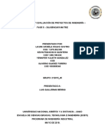 Formulacion y Evaluación de Proyectos de Ingenieria - Fase 5