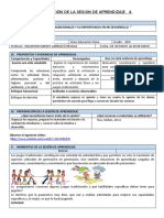 Planificación de La Sesion de Aprendizaje 4