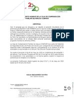 Certificado Autorización PMA Mayo