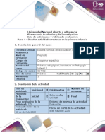 Guia de Actividades y Rúbrica de Evaluación - Paso 4 - Diseñar Actividades Rectoras en La Primera Infancia A Partir Del Planteamiento Del Problema