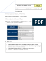 Ejemplo Planificacion de Simulacro Proyecto