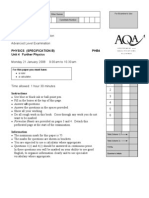 Physics (Specification B) Phb4 Unit 4 Further Physics: A Ruler A Calculator