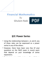 Financial Mathemati CS: Ghulam Nabi