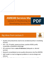 AMB340 Services Marketing - Lecture 4 - Service Products and Positioning