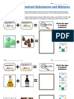 Compare and Contrast Substances and Mixtures: Ingredient 1 Ingredient 2