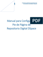 Manual Configurar El Pie de Página de Repositorio DSpace PDF