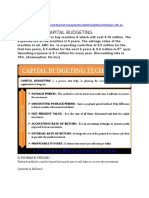 Example of Capital Budgeting