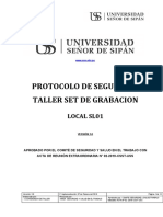 Protocolo de Seguridad - Taller Set de Grabacion