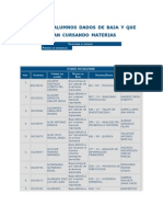 Lista de Alumnos Dados de Baja