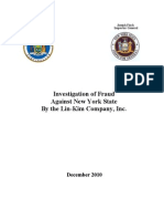 Investigation of Fraud Against New York State by The Lin-Kim Company, Inc