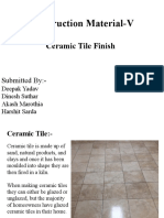 Construction Material-V: Ceramic Tile Finish