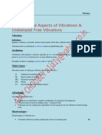 Unit - 1: Fundamental Aspects of Vibrations & Undamped Free Vibrations