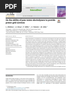 On The Ability of Pem Water Electrolysers To Provide Power Grid Services