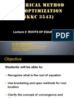 Lecture 2: Roots of Equation: Dr. Nor Alafiza Yunus