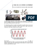 Dangerous!: Using An Ac Fuse in A DC System Is Extremely