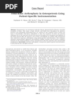 Total Knee Arthroplasty in Osteopetrosis Using Patient-Specific Instrumentation