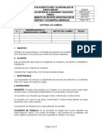 Procedimiento de Reporte Investigacion de Incidente y Accidente Laborales