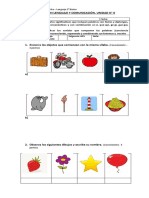 EVALUACIÓN LENGUAJE Y COMUNICACIÓN Unidad 0