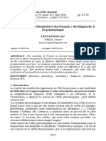 Des Spécificités Articulatoires Du Français: Du Diagnostic À La Gymnastique / LESVIGNES Loïc