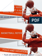 Basketball Refere E Signals - Qualities of A Refe REE - Basketball Score S Heet