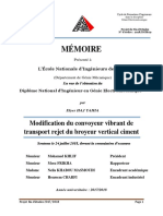 Mémoire: Modification Du Convoyeur Vibrant de Transport Rejet Du Broyeur Vertical Ciment