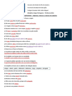 Correção de Exercicios Adjetivos - Gênero e Número