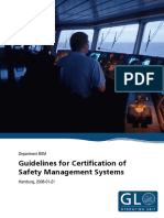 Guidelines For Certification of Safety Management Systems: Department BSM